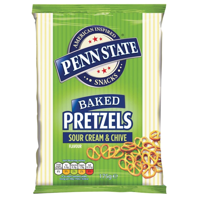 B&M Penn State Pretzels Sour Cream & Chive 175g 277589 B&M
