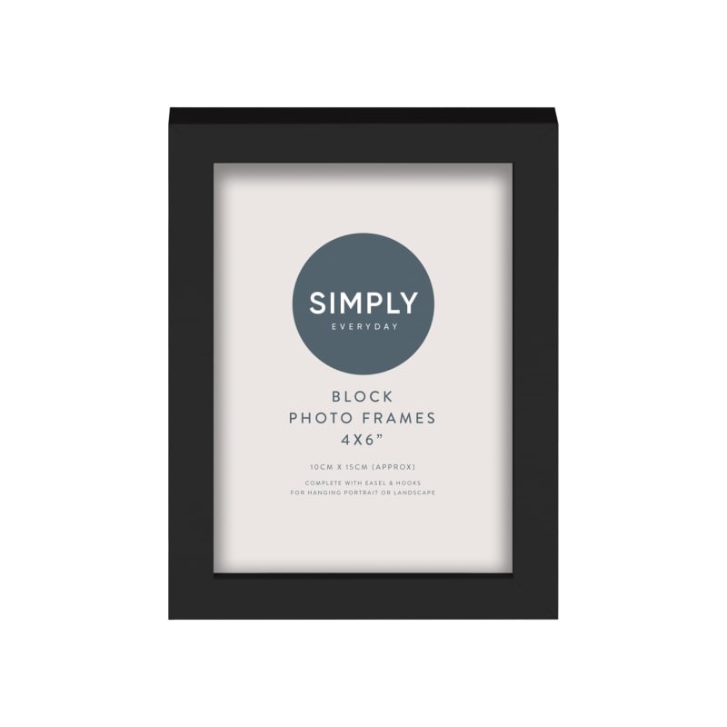 Simply Everyday 4 x 6" Block Frames 3pk Black B&M Stores