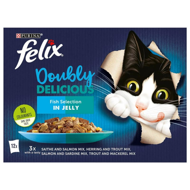 Felix Doubly Delicious Fish Cat Food 12 x 100g Cat Food