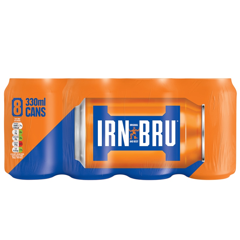 Irn Bru Regular 8 x 330ml Soft Drinks B&M Stores