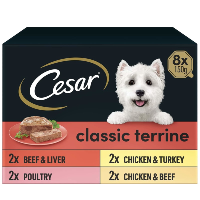 Cesar Classic Dog Food 8 x 150g Selection Dog Food B&M
