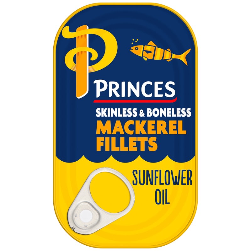Princes Mackerel Fillets in Sunflower Oil 125g Tinned Tuna B&M