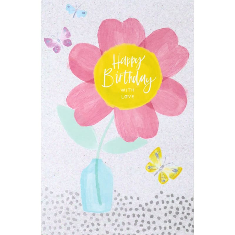 Flower Birthday Card Greeting Cards B&M