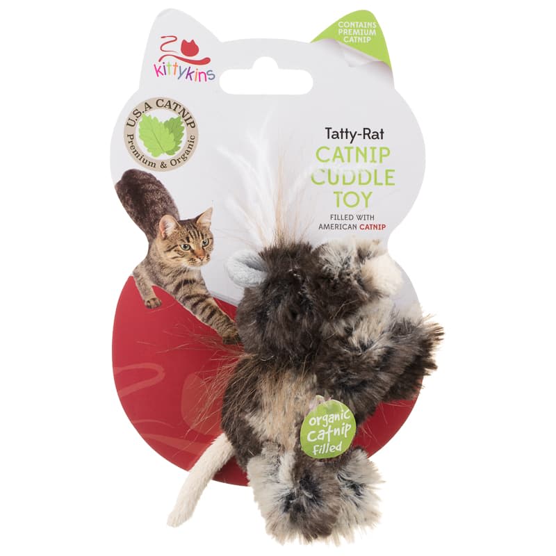 Catnip Cuddle Toy Tatty Rat Cat Toys B&M
