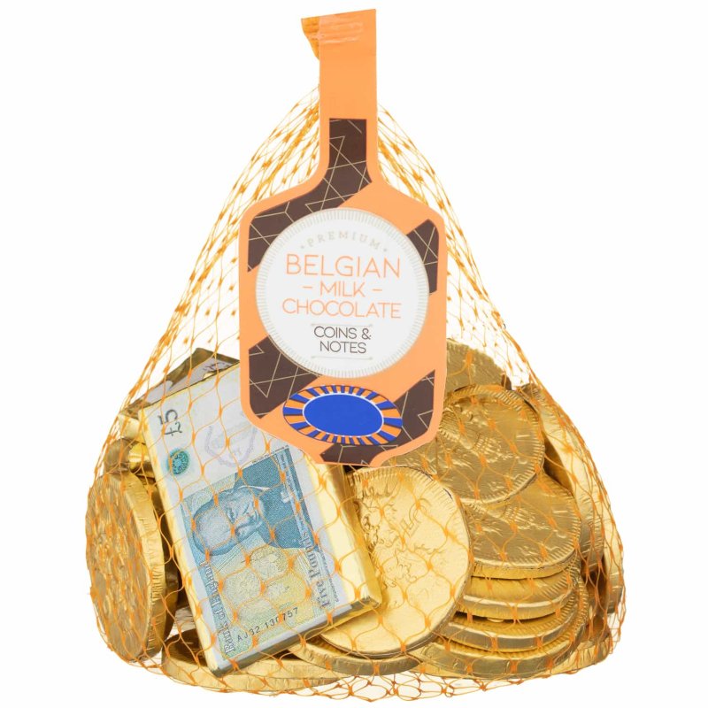 Belgian Chocolate Coins & Notes 250g Christmas Chocolates, Gifts