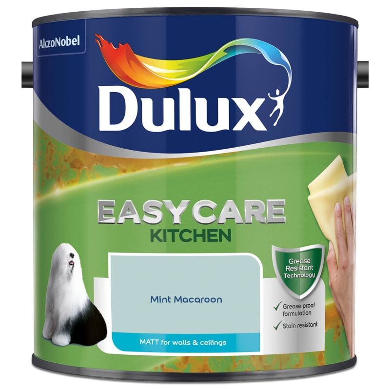 Dulux Easycare Kitchen Matt 2.5L Mint Macaroon DIY B&M Stores