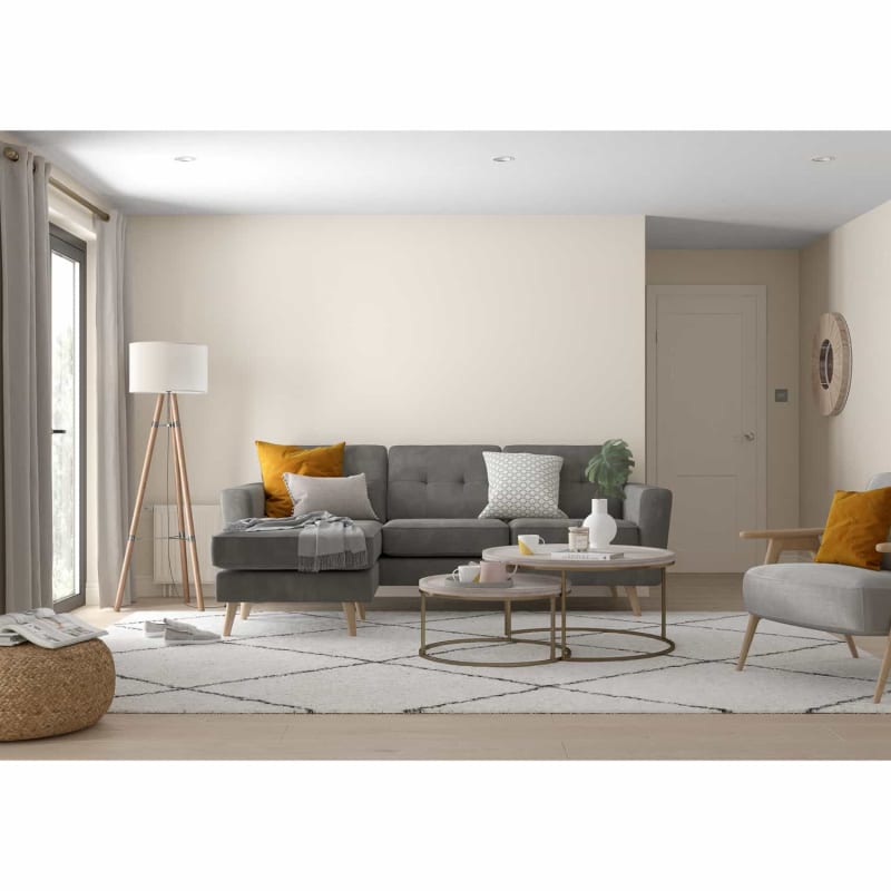 Dulux Matt Paint 5L Almond White DIY Paint B&M