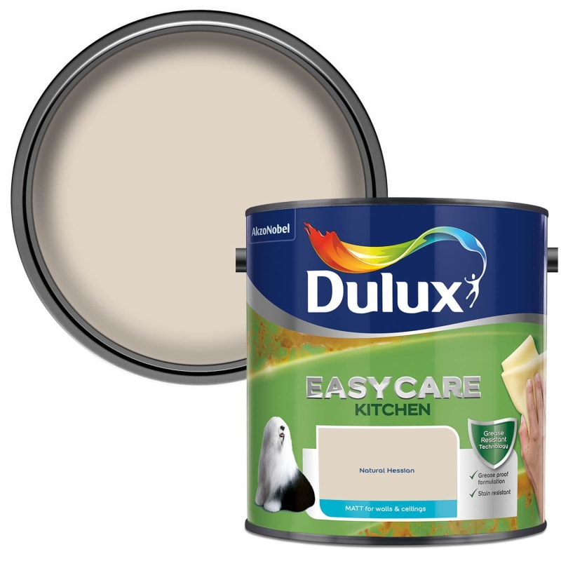 Dulux Easycare Kitchen Matt 2.5L Natural Hessian DIY B&M