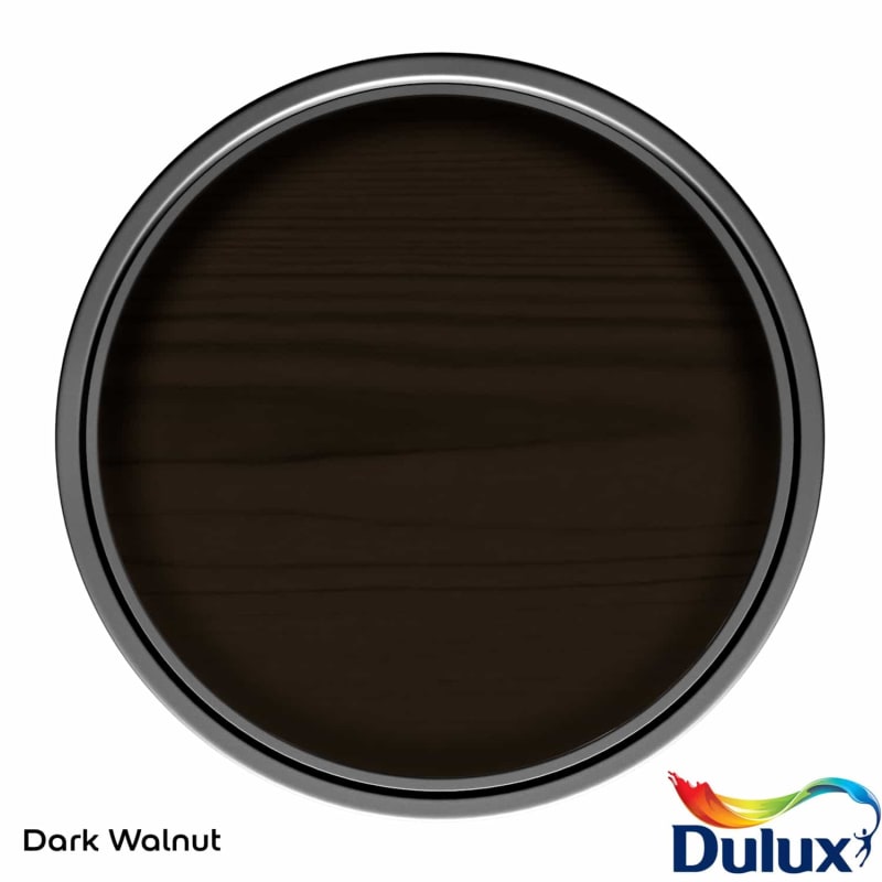 Dulux Woodsheen Stain & Varnish 250ml Dark Walnut DIY B&M