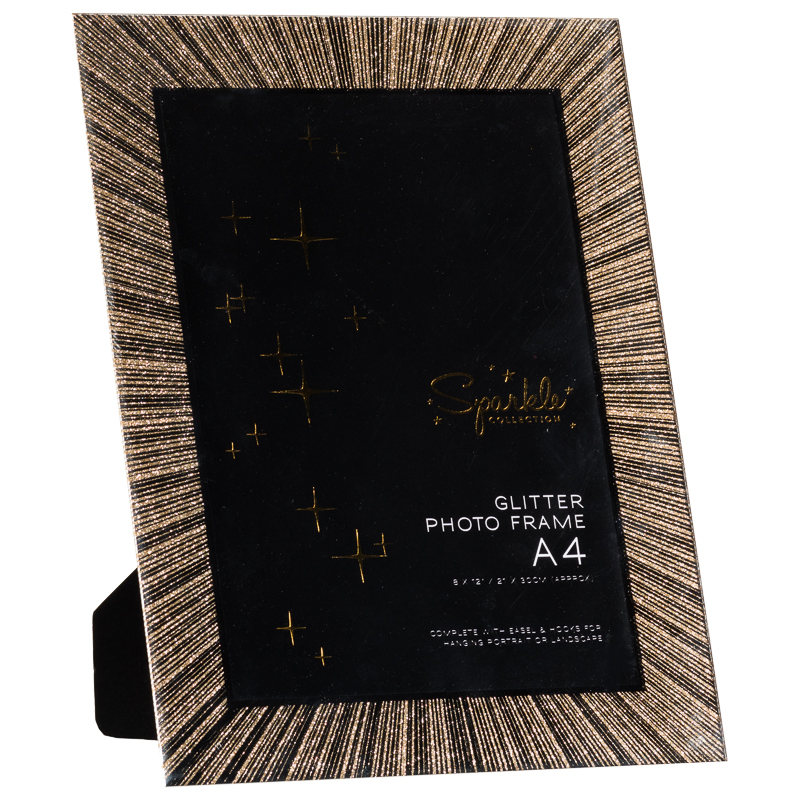 Glitter Glass Photo Frame A4 Home Decor