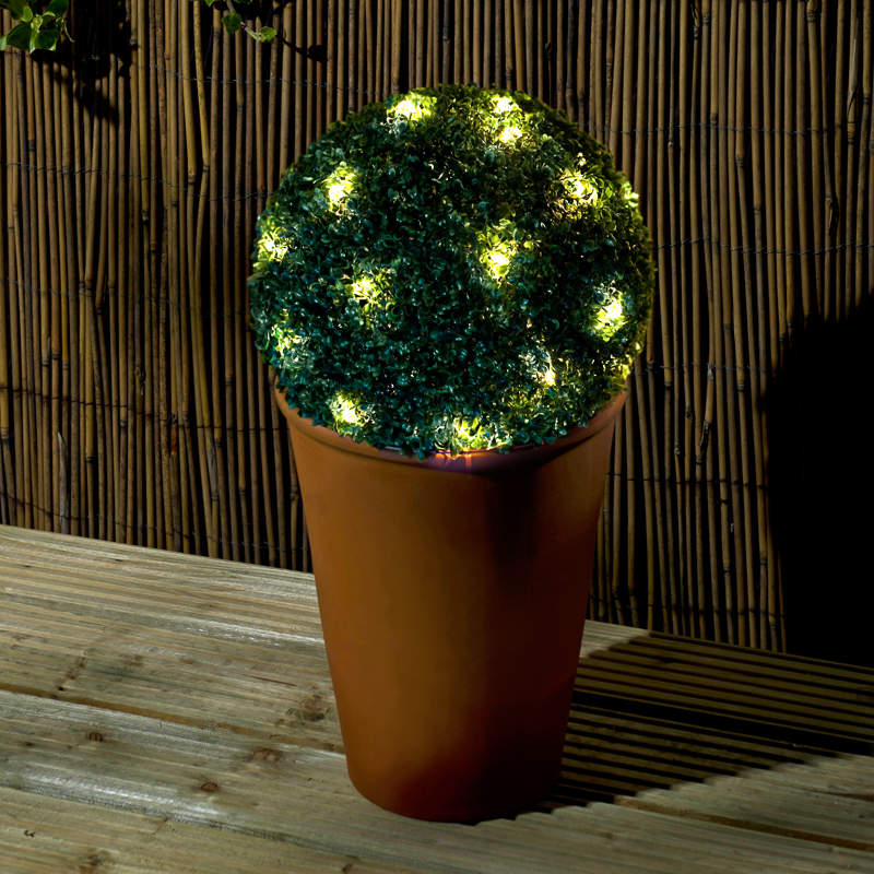 Solar Powered Topiary Ball 28cm | Garden Decorations & Lighting