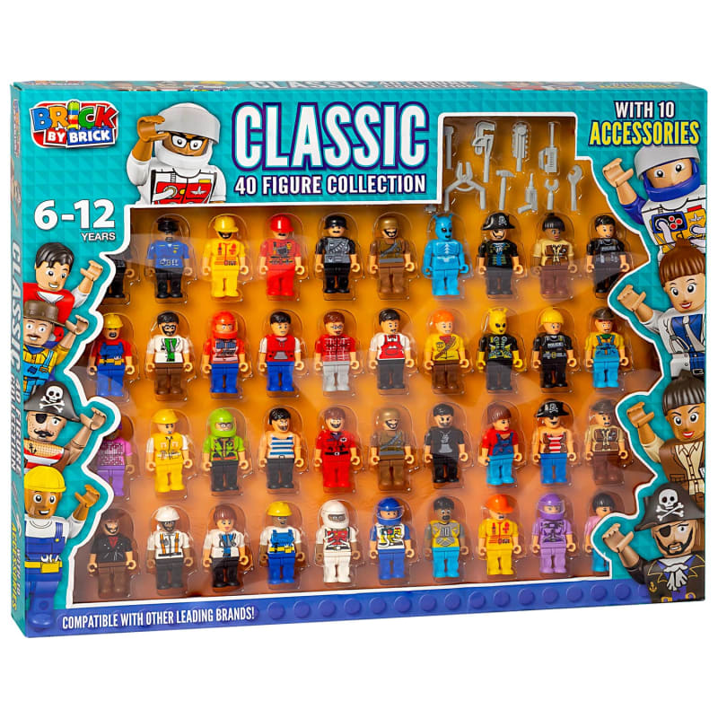 Brick by Brick Classic Figure Collection 40pk Construction Toys B&M