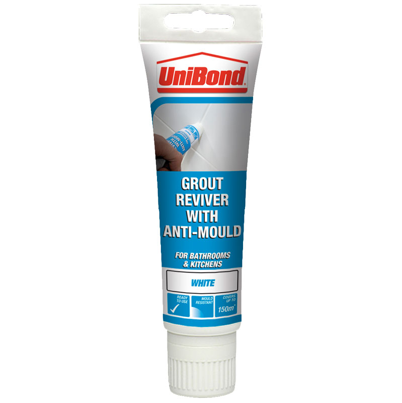 UniBond Grout Reviver White 125ml DIY, Decorating B&M