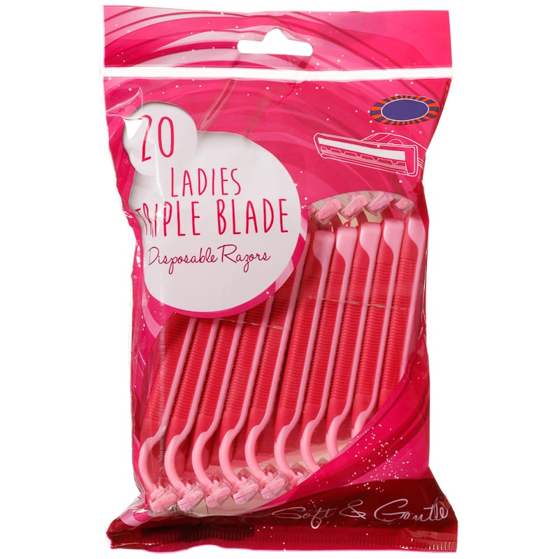 Ladies Triple Blade Disposable Razors 20pk Hair Removal