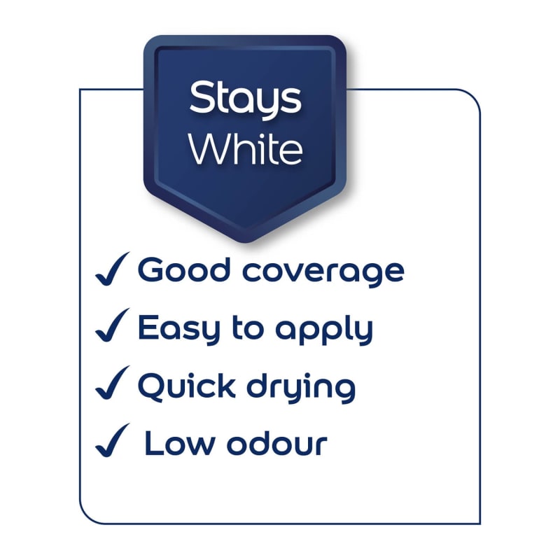 Dulux Matt Emulsion 6L Pure Brilliant White Paint B&M Stores