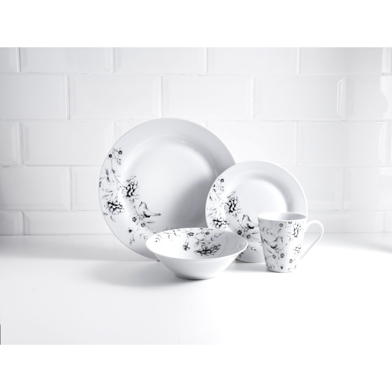 Karina Bailey Bird Dinner Set 16pc Home Tableware & Dinner B&M