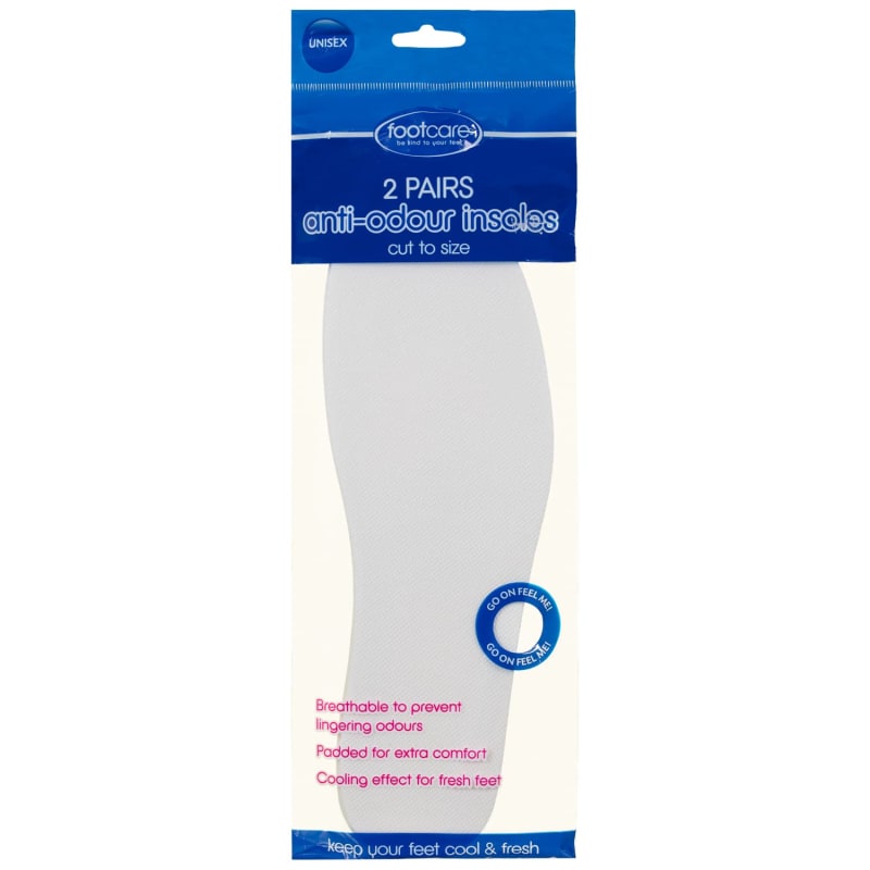 Anti-Odour Insoles 2pk Footwear B&M