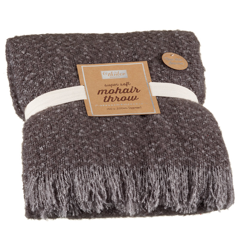 Supersoft Faux Mohair Throw Soft Furnishings B&M