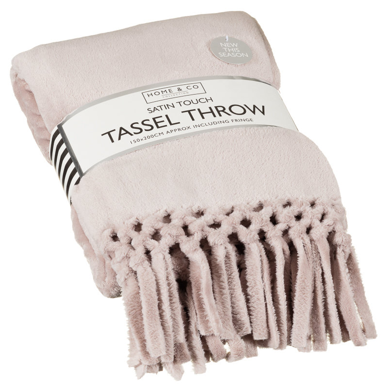 Tassel Throw Home Soft Furnishings, Blankets B&M