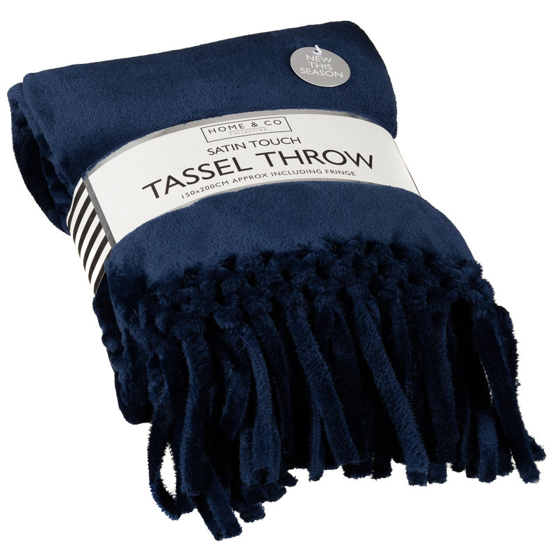Tassel Throw Home Soft Furnishings, Blankets B&M