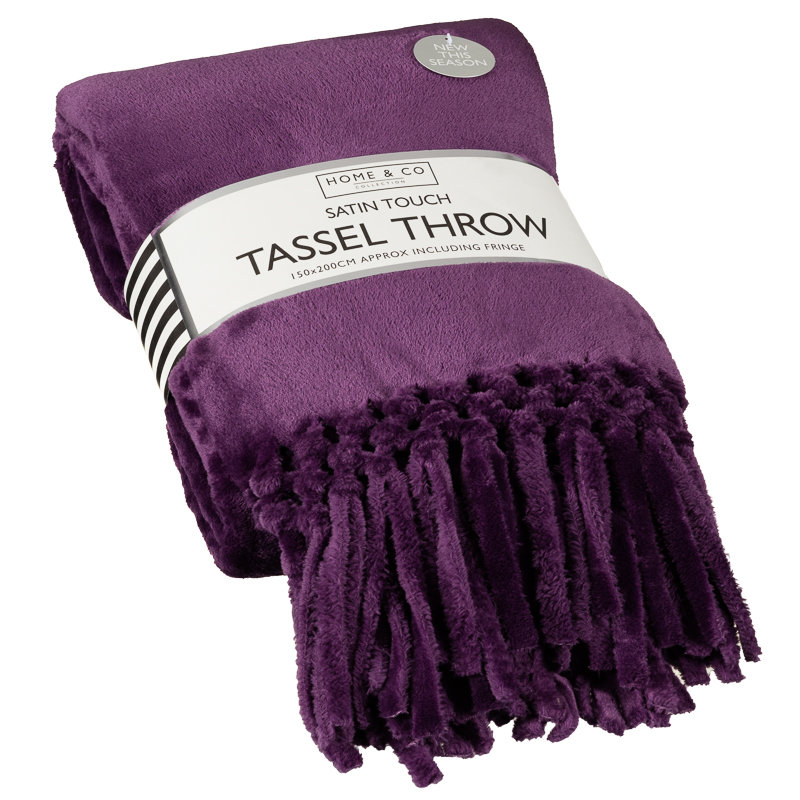 Tassel Throw Home Soft Furnishings, Blankets B&M