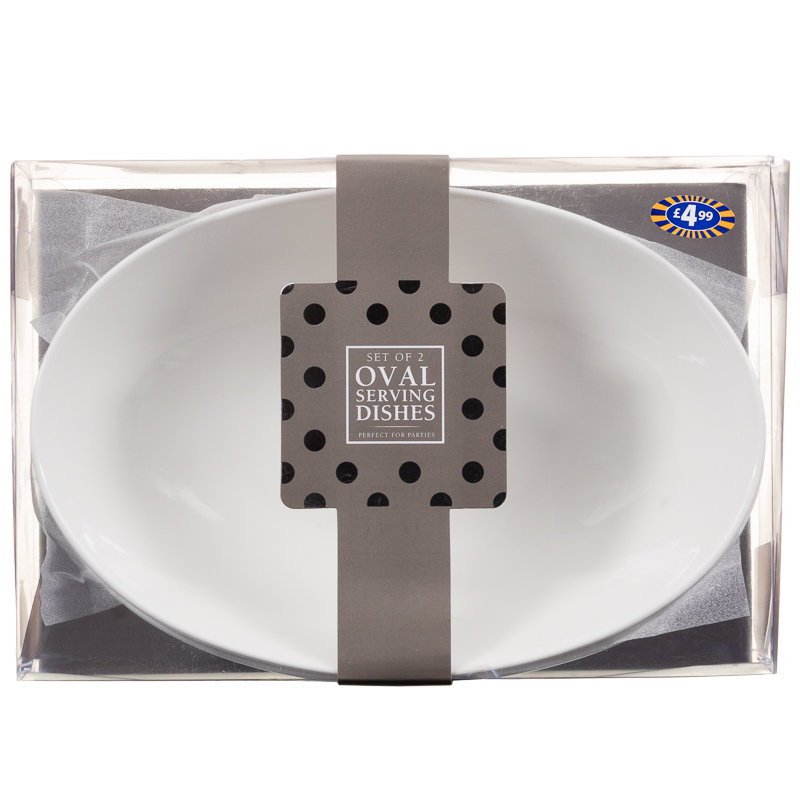 Oval Serving Dishes 2pk Tableware, Kitchen, Crockery