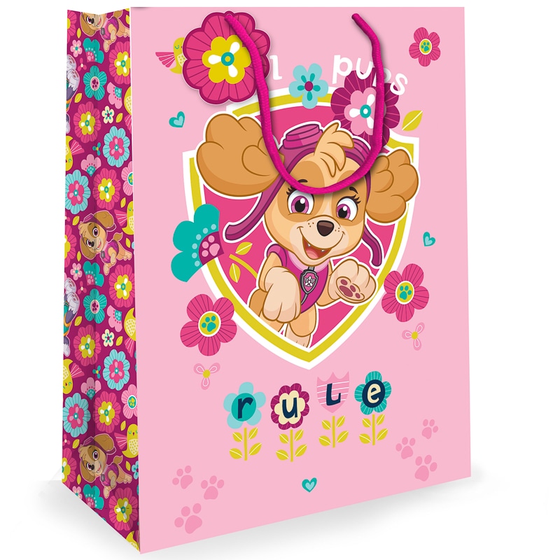 Paw Patrol Extra Large Gift Bag - Pink | Kids Gift Bags - B&M