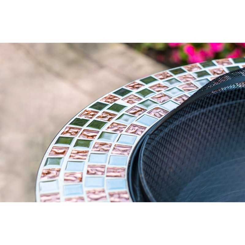 Mosaic Fire Pit Garden Outdoor Heating 342414 Mosaic Fire Pit Closeup