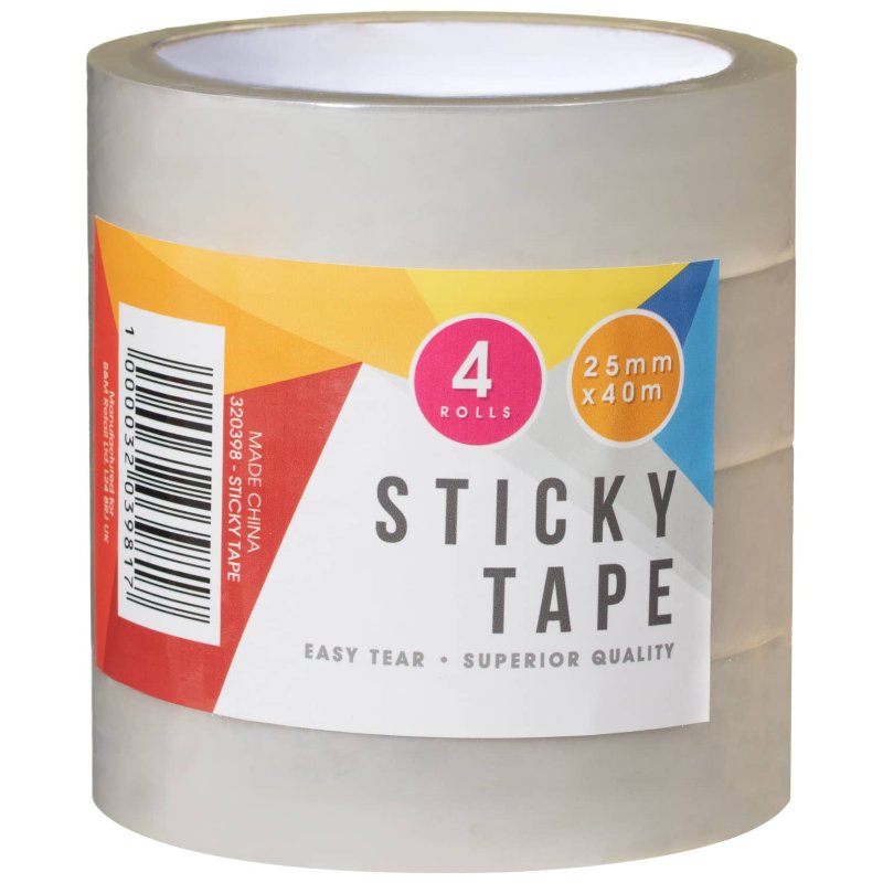 Clear Sticky Tape Stationery Office Supplies B&M