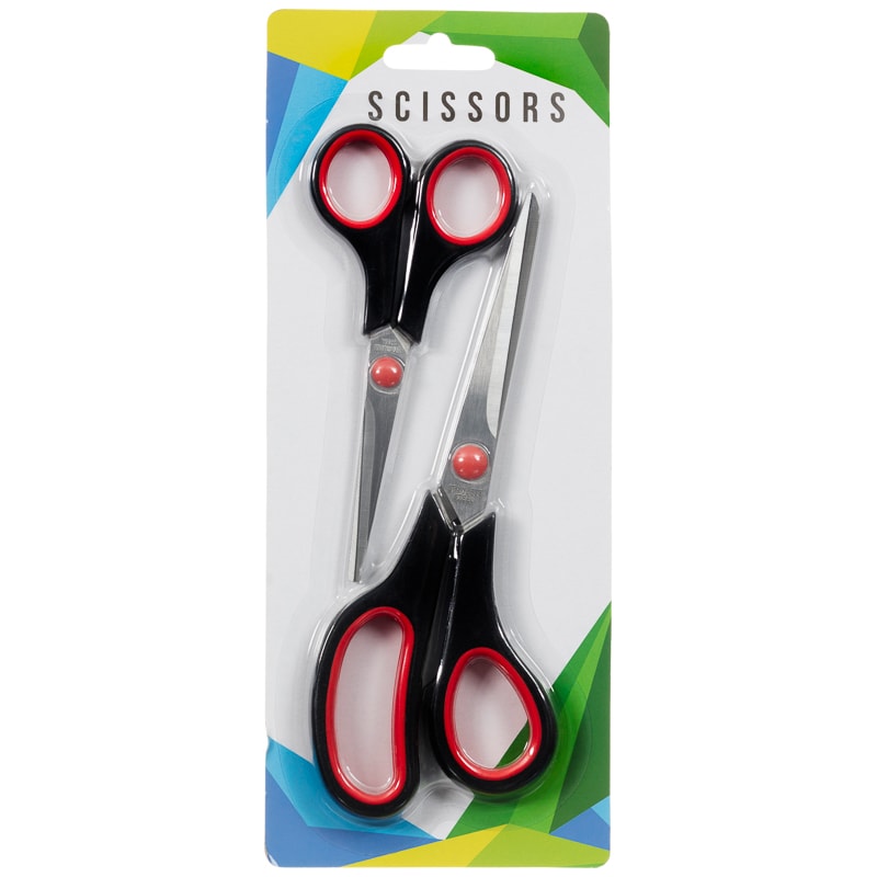 Scissors 2pk Stationery Desk Accessories B&M Stores