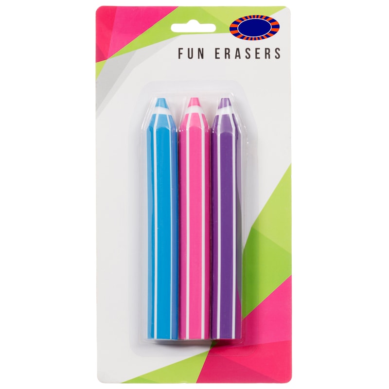 Fun Erasers Kids Stationery School Essentials B&M