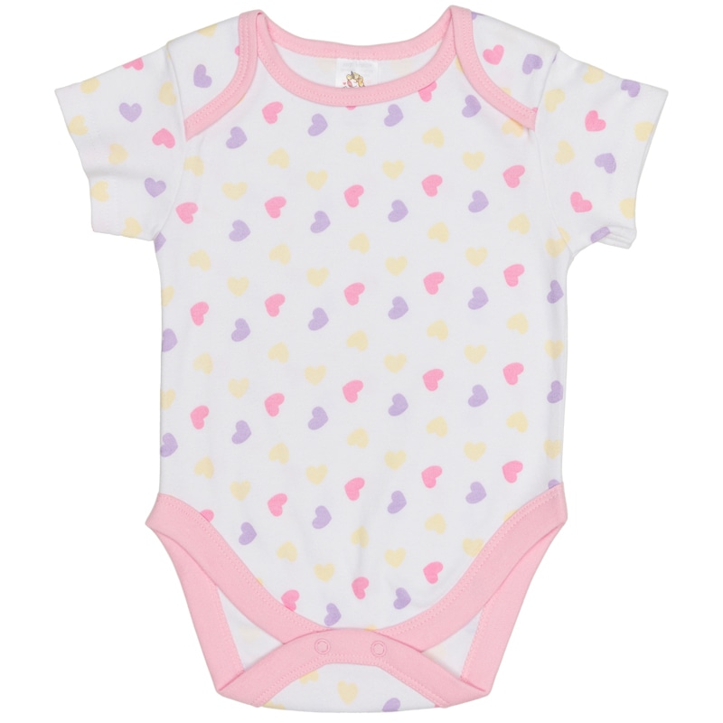 Baby Bodysuits 3pk Pink Baby Clothing Baby Vests B&M