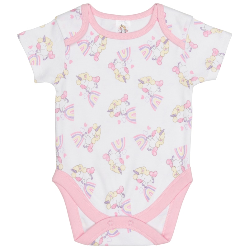 Baby Bodysuits 3pk Pink Baby Clothing Baby Vests B&M