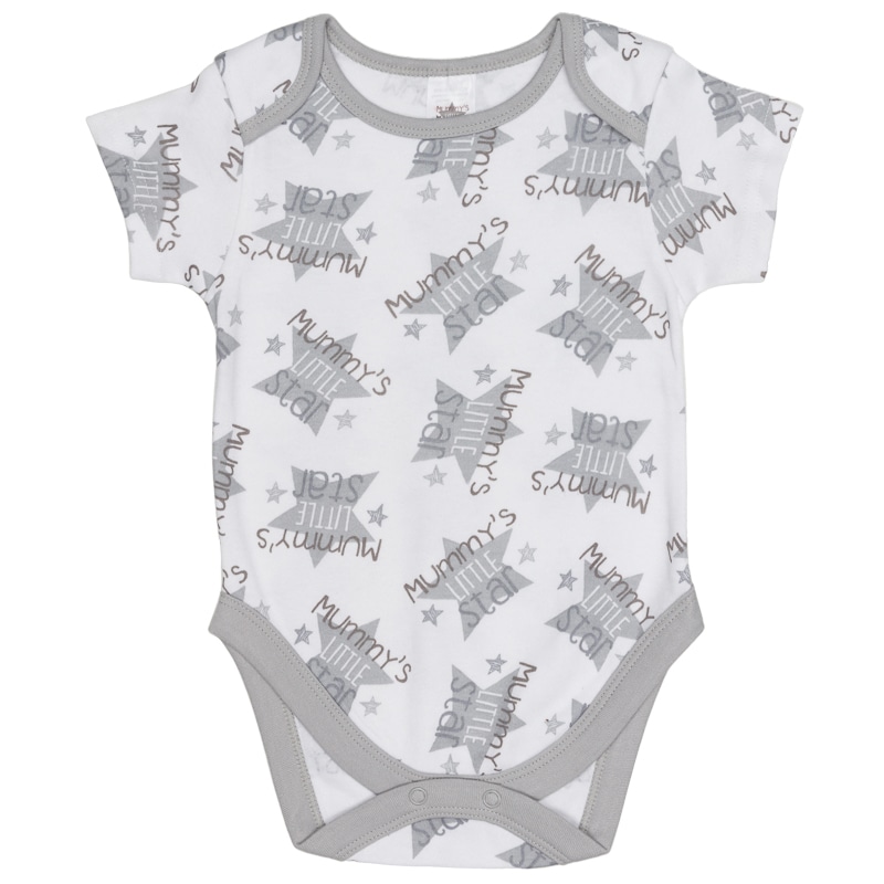 Baby Bodysuits 3pk Grey Baby Clothing Baby Vests B&M
