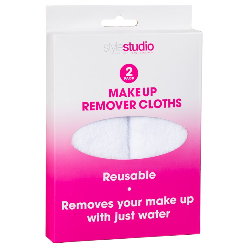 MakeUp Remover Cloths 2pk White Skincare B&M
