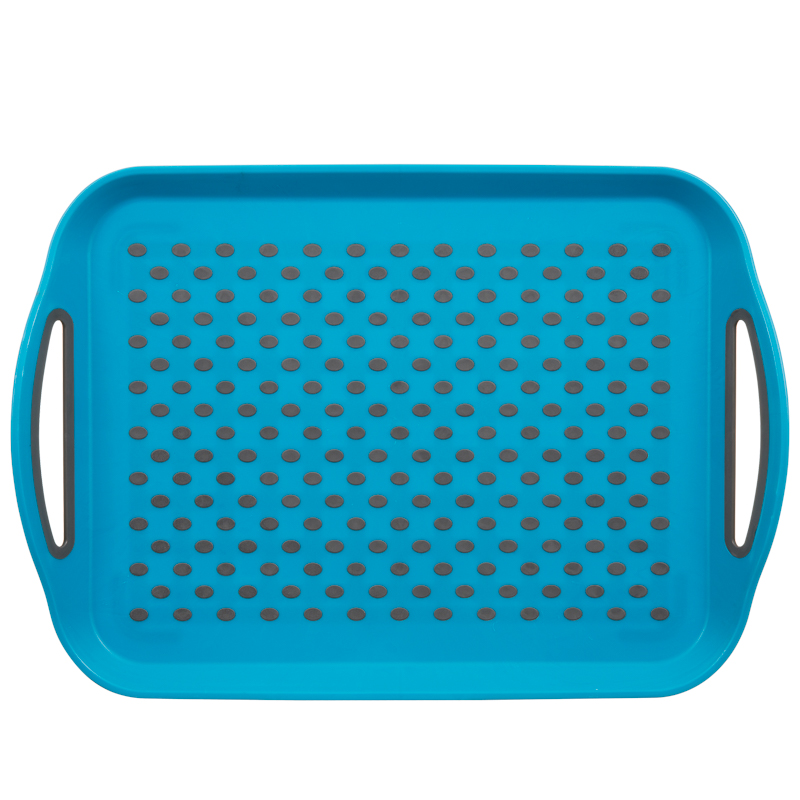 AntiSlip Serving Tray Teal Home Kitchen B&M