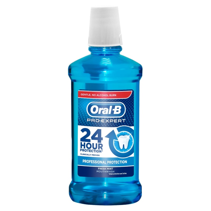 OralB ProExpert Fresh Mint Mouthwash 500ml Dental B&M