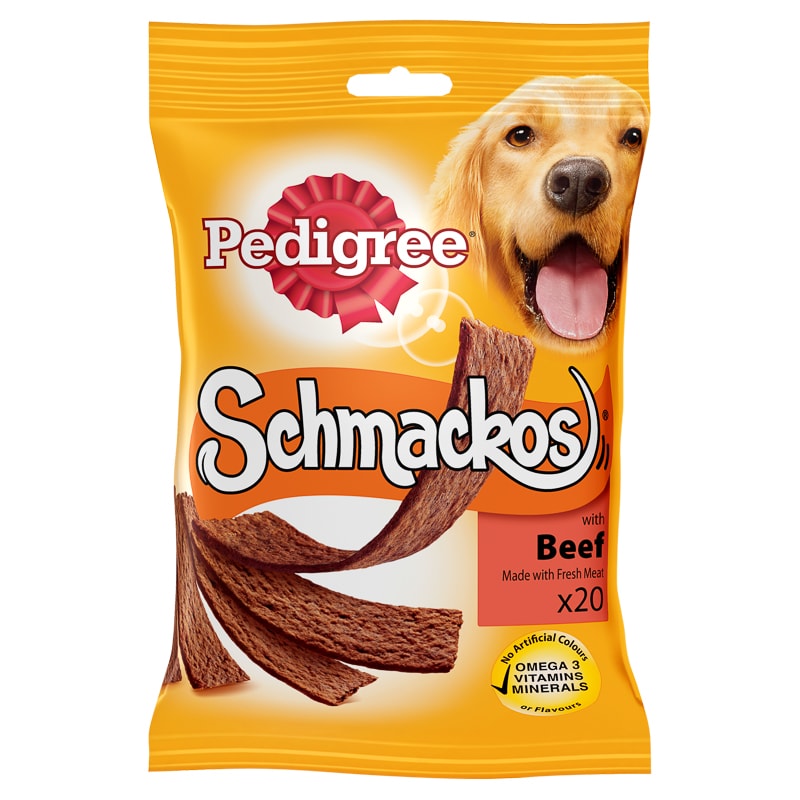 Pedigree Schmackos Beef 20pk Dog Treats B&M Stores