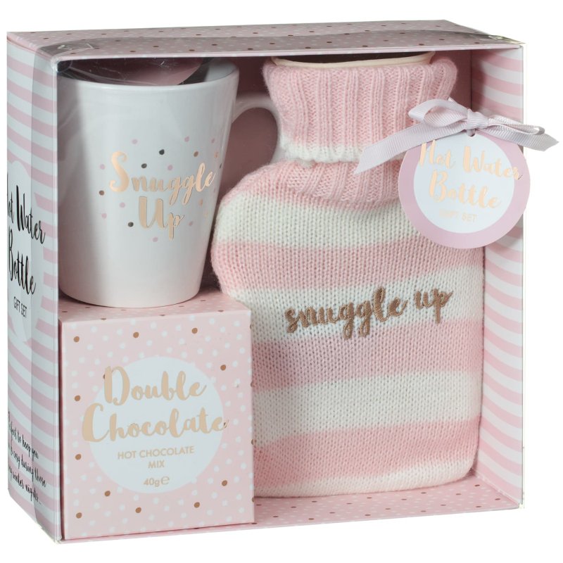 Hot Water Bottle & Hot Chocolate Gift Set Snuggle Up