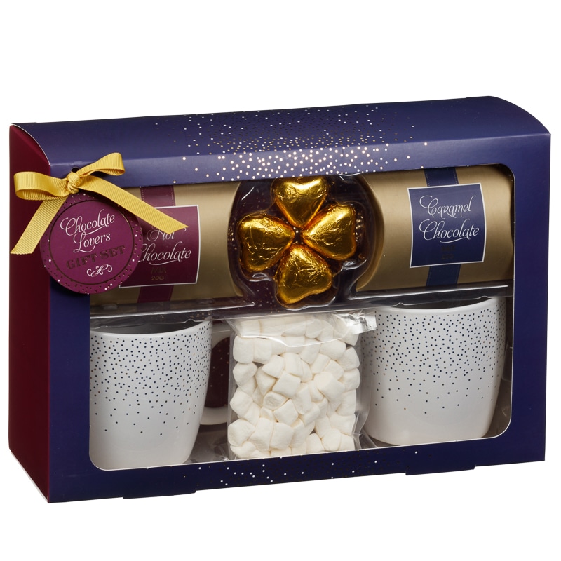 Hot Chocolate Set with Chocolates Good Vibes Gifts B&M