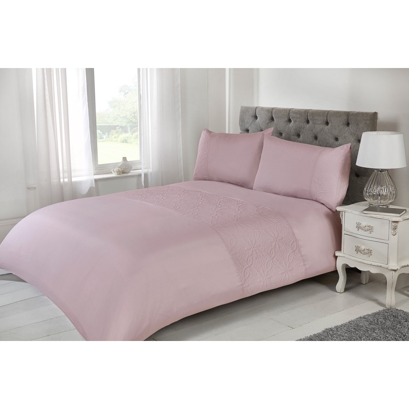 Silentnight Rosie King Duvet Cover Mauve