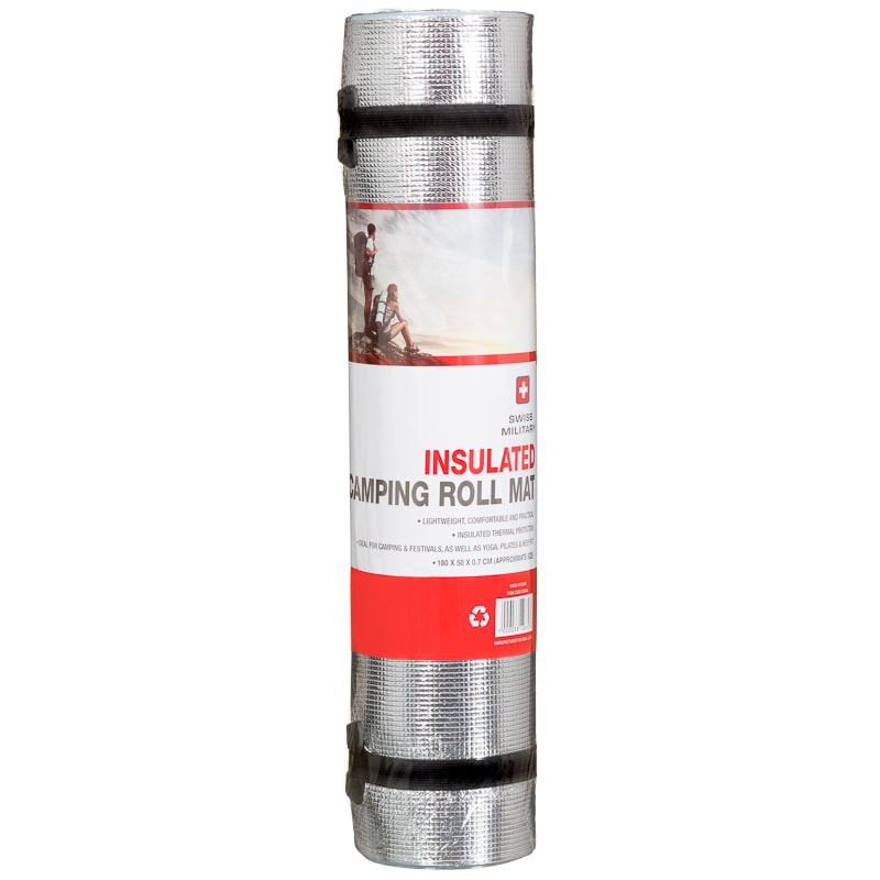 Swiss Military Insulated Camping Roll Mat | Camping - B&M