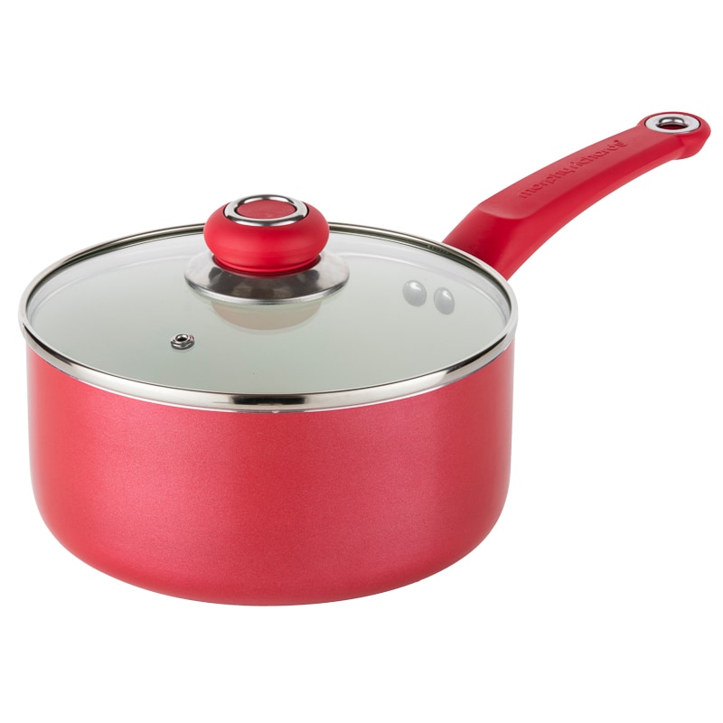 Morphy Richards Ceramic Saucepan 20cm Red Kitchen B&M