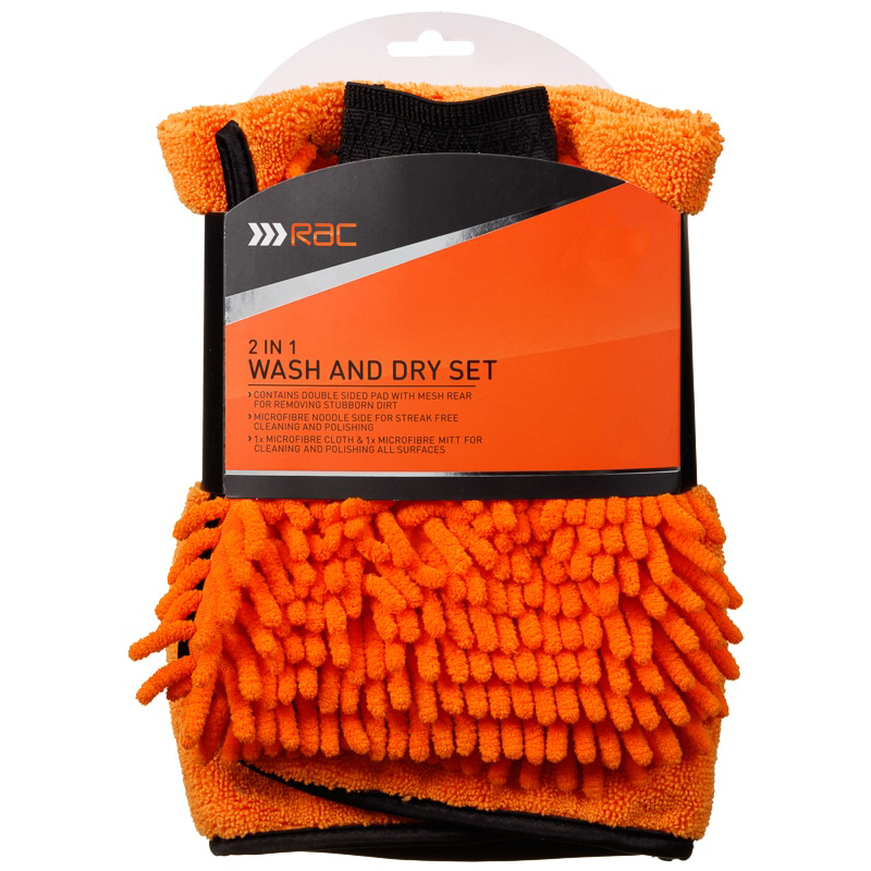 RAC 2in1 Wash & Dry Set Car Cleaning B&M