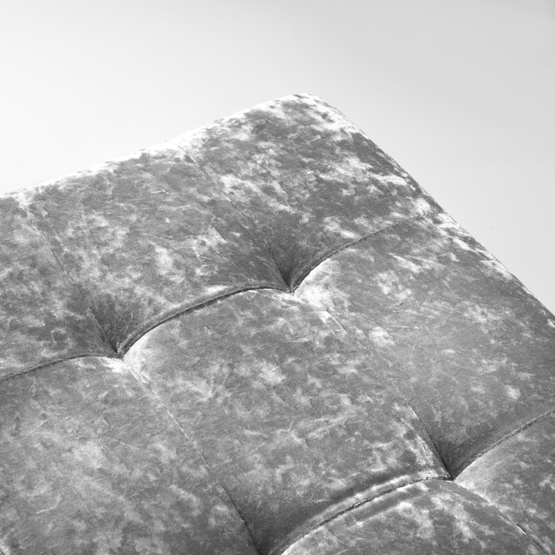 Crushed velvet ottoman b&m Clearance