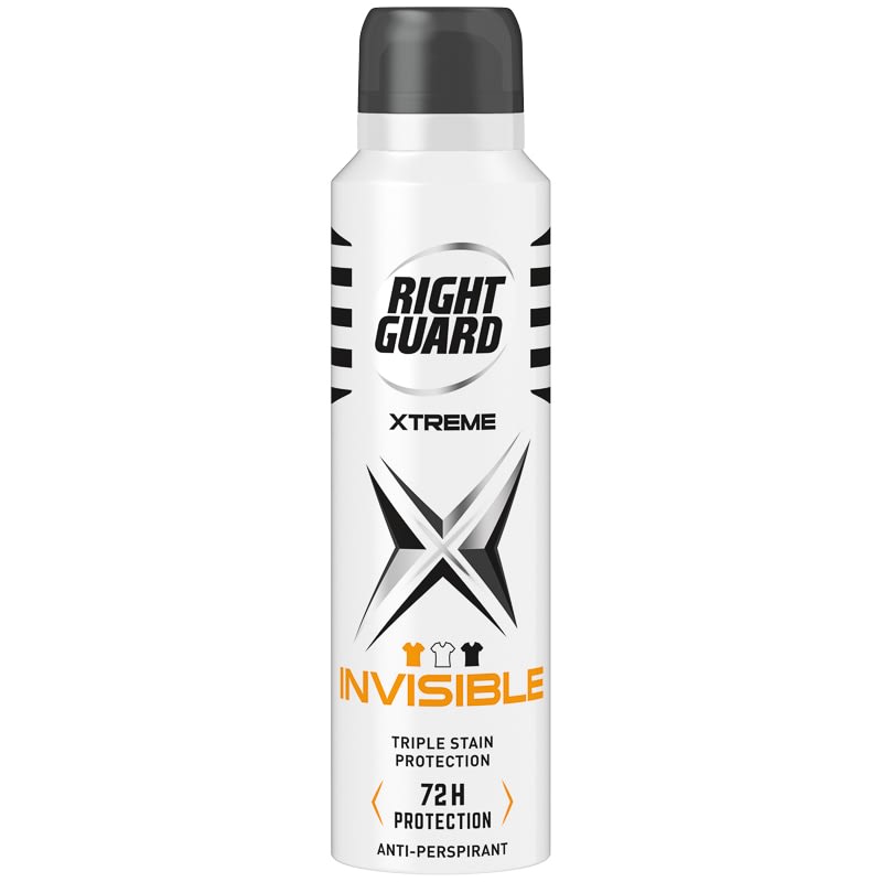 Right Guard Men's Xtreme Invisible Deodorant 150ml B&M