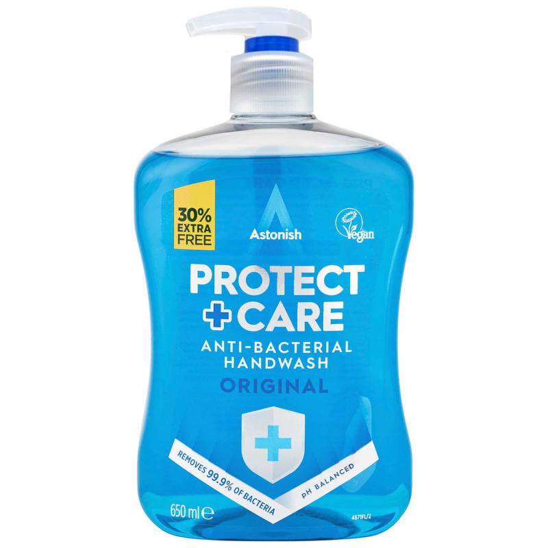 Astonish Protect + Care Antibacterial Handwash Original 650ml B&M