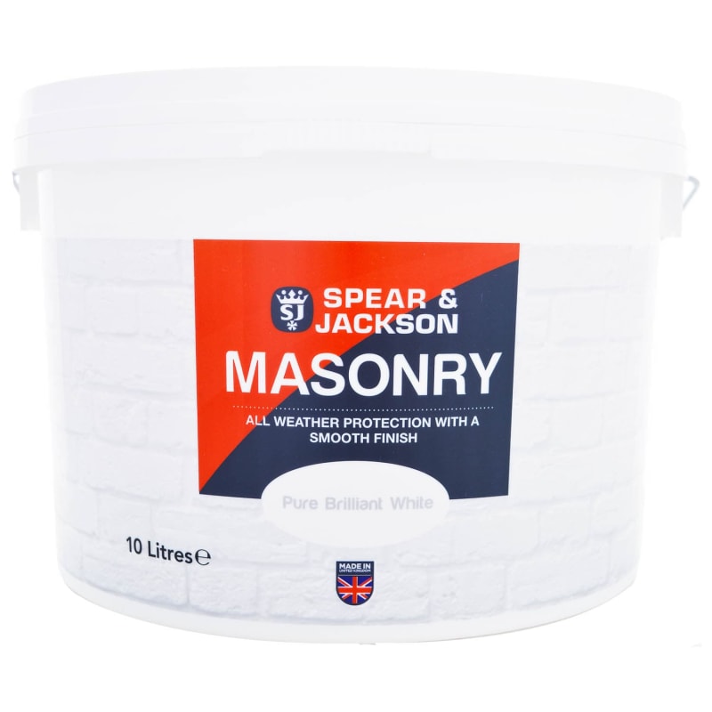 Masonry Paint Smooth 10L Pure Brilliant White Paint B&M