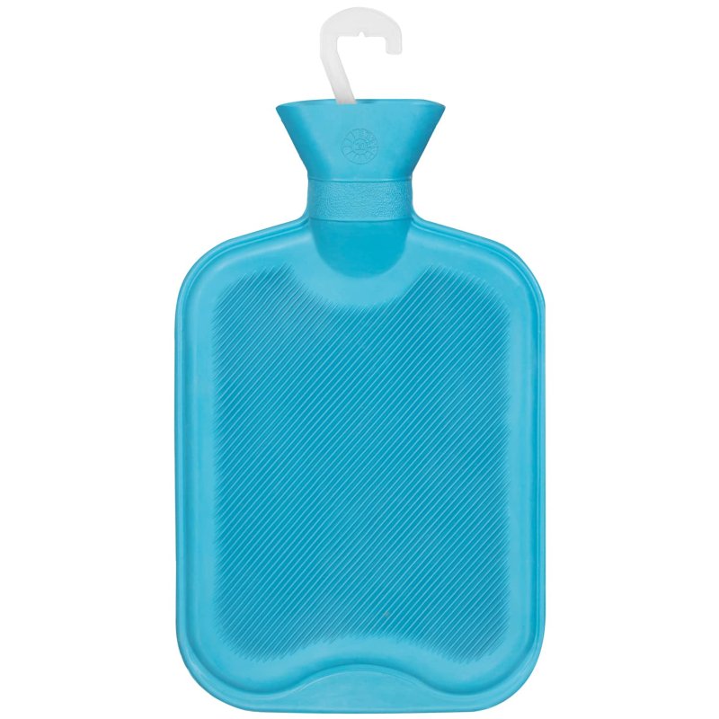 Hot Water Bottle 2 Litre Blue Christmas Gifts B&M