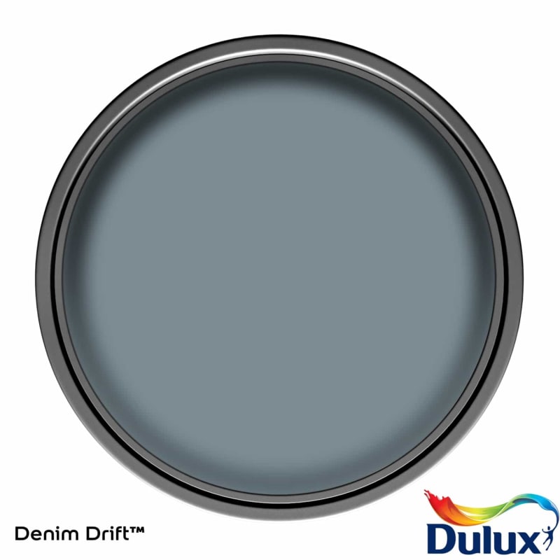 Dulux Walls & Ceilings Silk Paint 2.5L Denim Drift Paint B&M